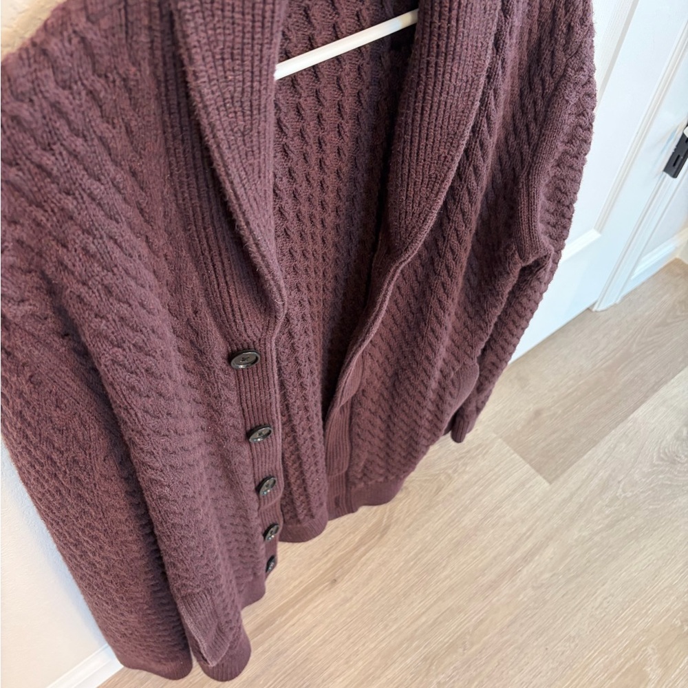 Banana Republic Textured Knit Cardigan - Plum